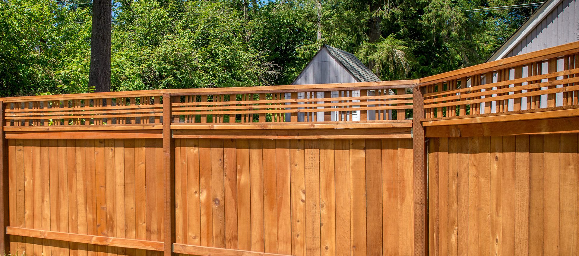 Cedar Lattice-Top Fence