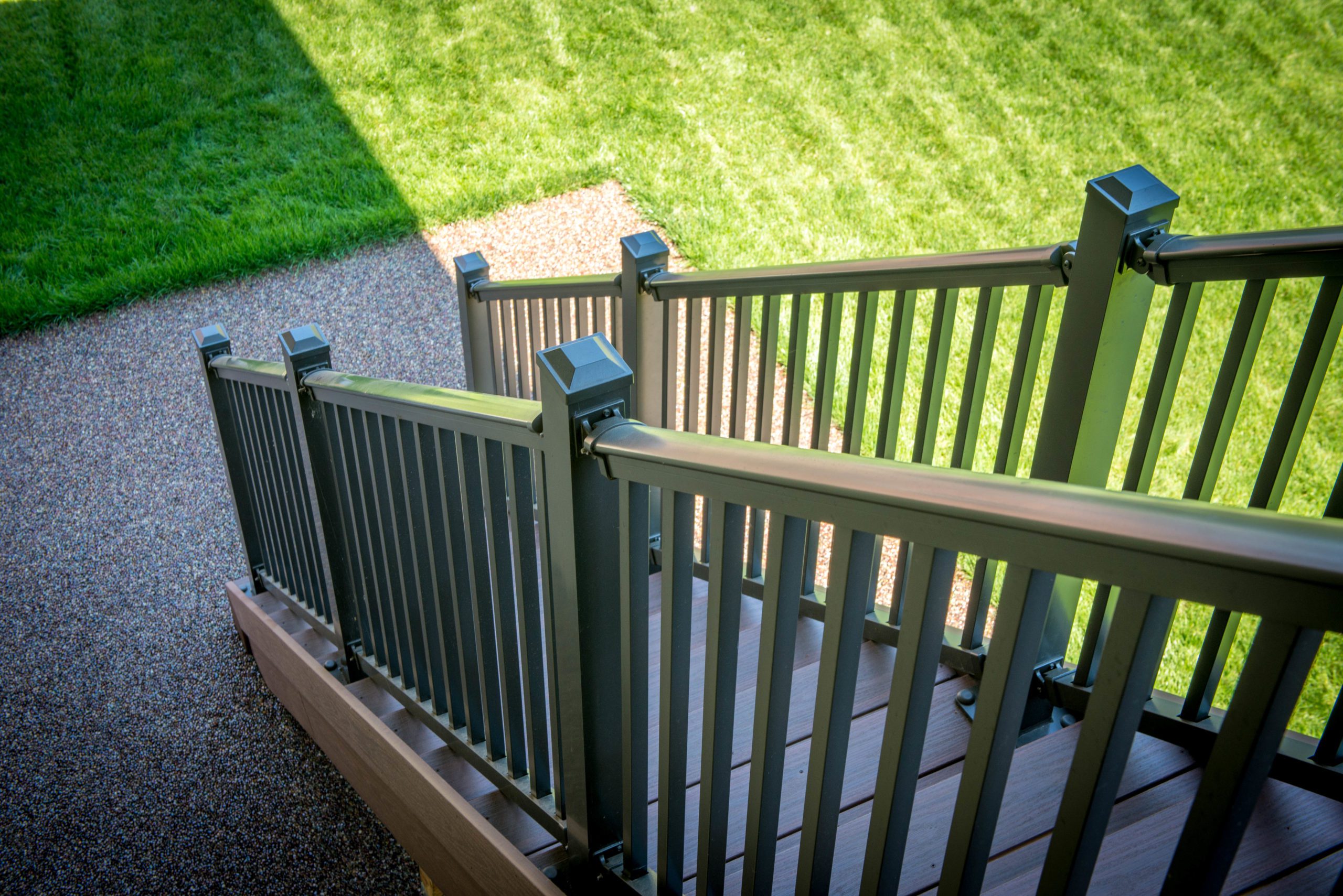 Horizontal Metal Railing for Deck - Great Lakes Metal Fabrication