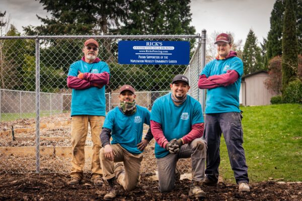 Rick’s Builds Fence for Vancouver Community Garden
