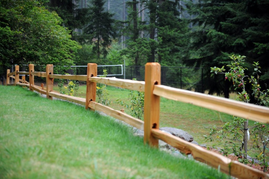 1006 Cedar Split Rail Fencing Cedar Split Rail Fencing guard railing.