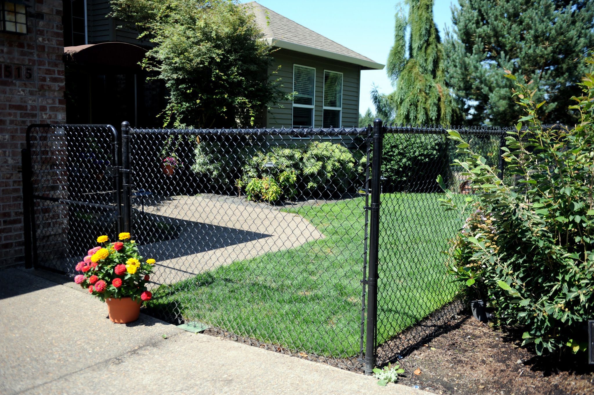 Front yard chain link fence
