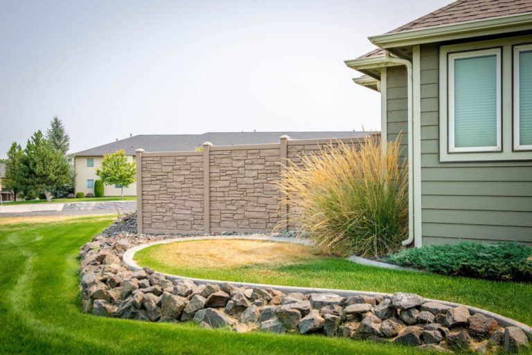 Rocking R Fence Panel Simulated Rock Fence Installation in Oregon & SW Washington