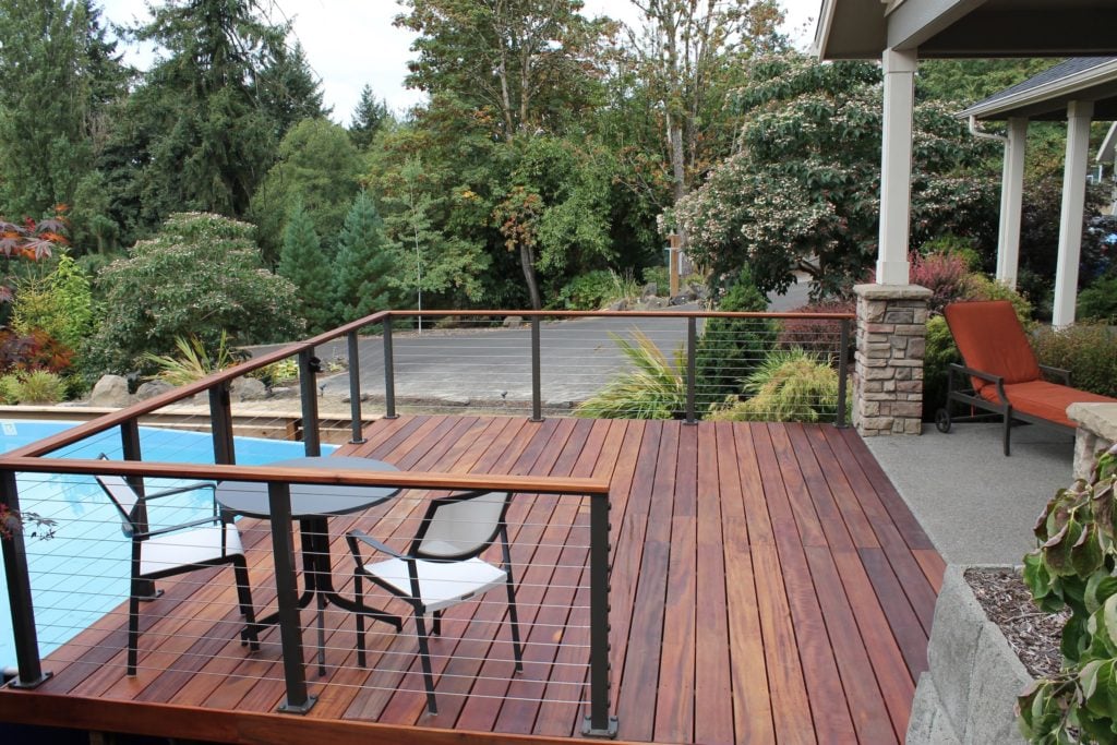 Tigerwood deck and railing