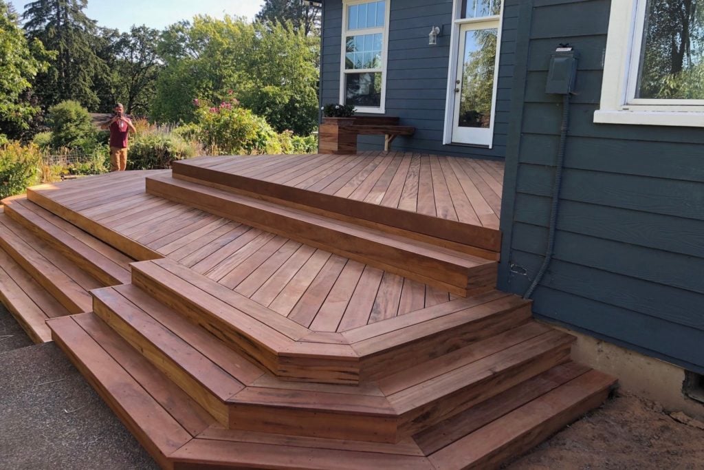1013 Decking Tigerwood Gorgeous Hardwood deck and steps
