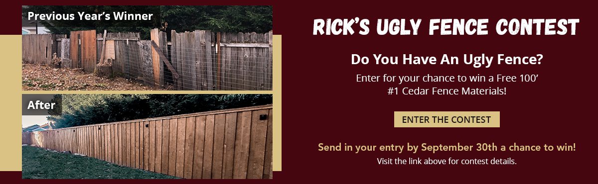 Ricks23website Ugly Fence Banner Specials