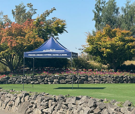 Rick’s Custom Fencing & Decking tent at the Wilsonville Chamber of Commerce Charity Golf Tournament Rick’s Custom Fencing & Decking tent at the Wilsonville Chamber of Commerce Charity Golf Tournament