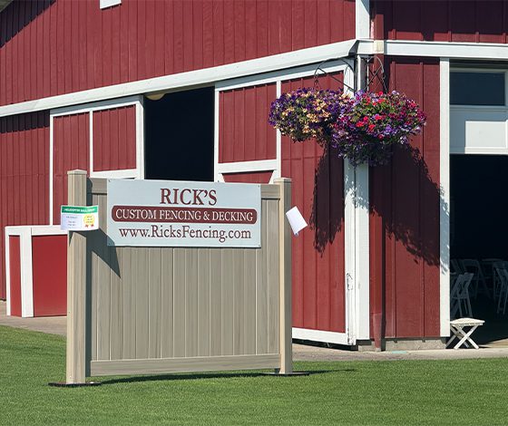 Rick’s Custom Fencing & Decking sponsorship of the Helicopter Ball Drop at the red barn clubhouse during the Wilsonville Chamber of Commerce Charity Golf Tournament Rick’s Custom Fencing & Decking sponsorship of the Helicopter Ball Drop at the red barn clubhouse during the Wilsonville Chamber of Commerce Charity Golf Tournament