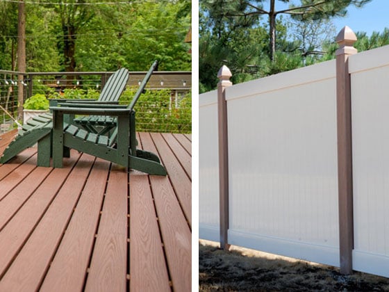 low maintenance fence deck materials