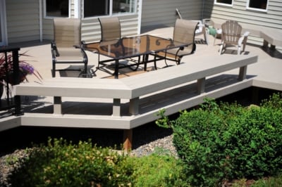 1015 Benches Light colored deck bench