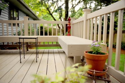 1016 Benches color matched deck bench