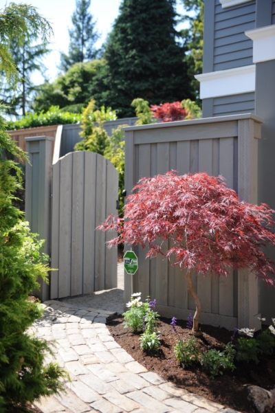 1028 Custom Cedar Fencing Custom overlap boards picture frame fence