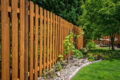 1017 Fencing Cedar Good Neighbor Stained Good Neighbor fence built by Rick's