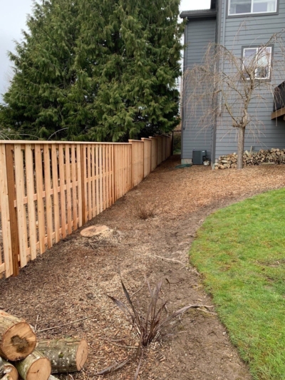 1019 Fencing Cedar Good Neighbor Good Neighbor fence along side of property
