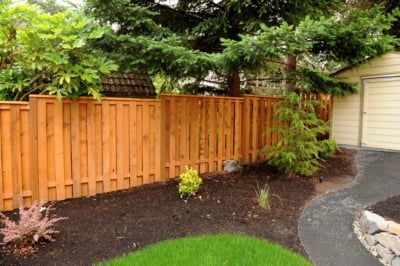 1024 Fencing Cedar Good Neighbor stepped 6 foot tall good neighbor fence