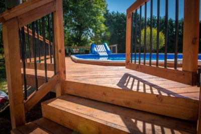 1065 Cedar Handrails cedar railing and gate