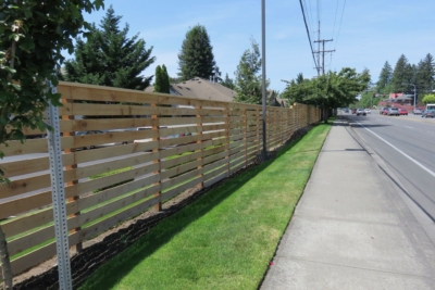 1030 Horizontal Cedar Fencing standard horizontal fence