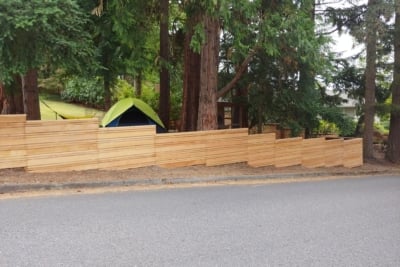 1031 Horizontal Cedar Fencing Custom horizontal fence