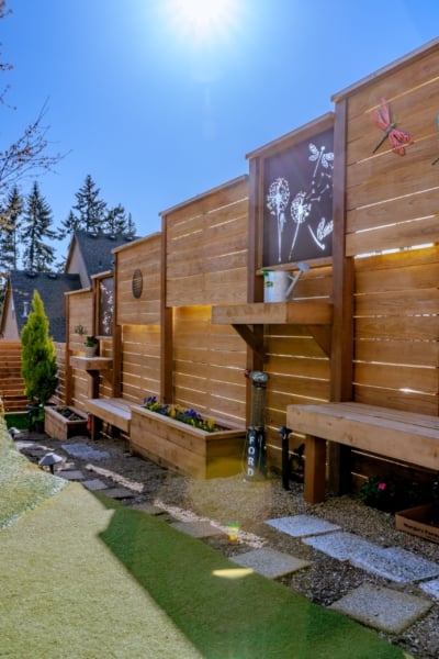 1037 Horizontal Cedar Fencing custom cedar horizontal fence
