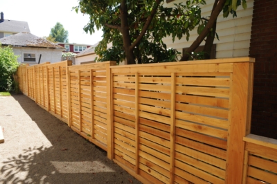 1038 Horizontal Cedar Fencing Premium horizontal fence