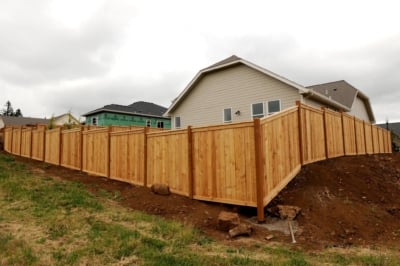 1036 Cedar Picture Frame Fencing Cedar Picture Frame Fencing with chamfered posts