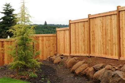 1039 Cedar Picture Frame Fencing Stepped Picture Frame Fence