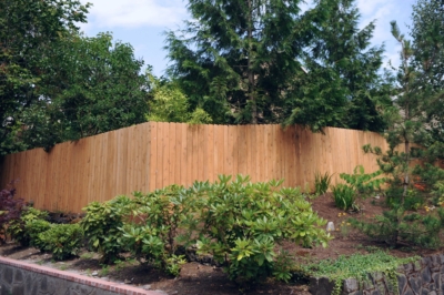 1044 Cedar Solid Style Fencing Corner of solid style fence
