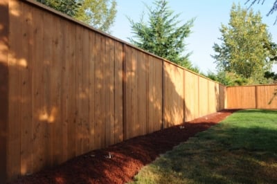 1051 Cedar Solid Style Fencing solid style fence with top cap