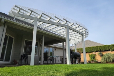 Duralum Pergola 039 aluminum pergolas with acrylic panels