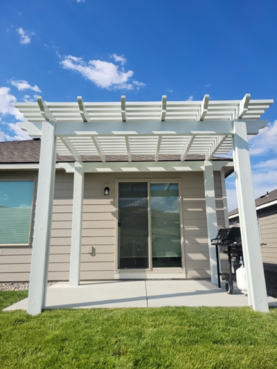Duralum Pergola 041 White duralum pergola