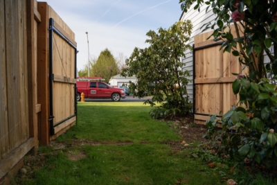 1038 Cedar Gate Double drive wood gate