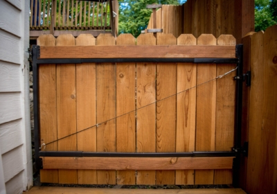 1040 Cedar Gate gate with dog eared boards