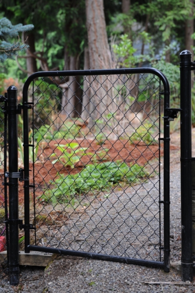 1000 Chain Link Fencing black chain link gate