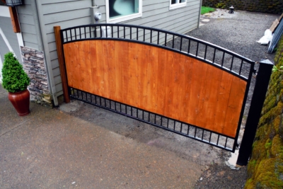 1043 Ornamental Gates single swing steel gate