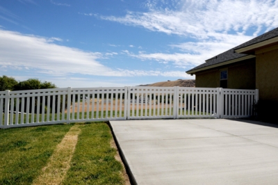 1005 Vinyl Gates semi privacy double drive gate