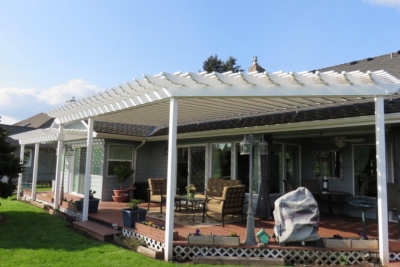 1061 Covers Pergolas Vinyl Angular vinyl pergola