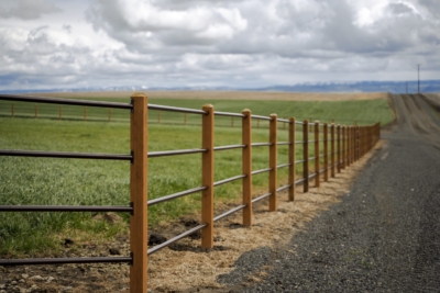 1018 Pipe Rail Fencing Pipe Rail fencing in Pendleton, OR