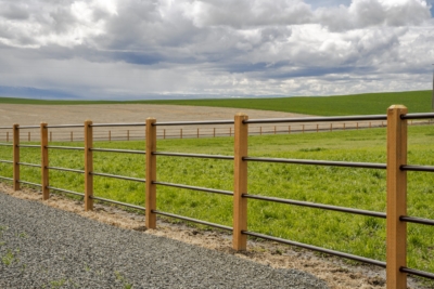 1022 Pipe Rail Fencing Pipe Rail fencing from Rick's Custom Fencing