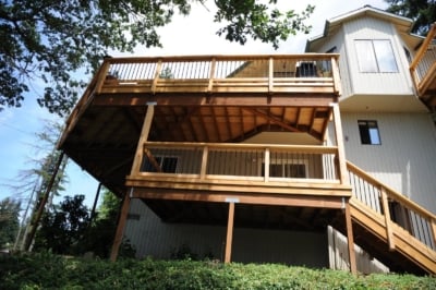 1053 Decking Cedar two level Port Orford cedar deck