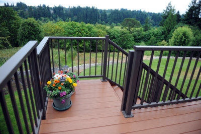 1072 Stairs top of the composite decking stairs
