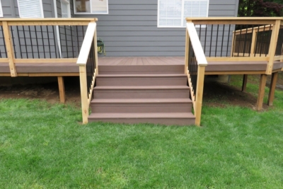 1073 Stairs stairs with cedar handrail