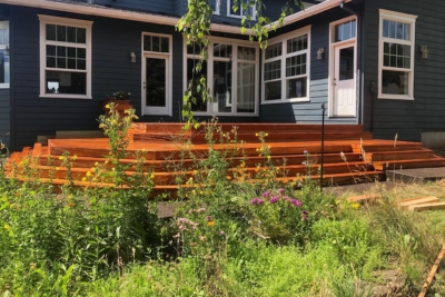 1014 Decking Tigerwood Stepped Tigerwood deck