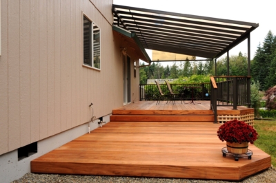 1016 Decking Tigerwood Hardwood deck and cover