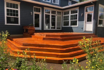 1019 Decking Tigerwood Hardwood deck and steps