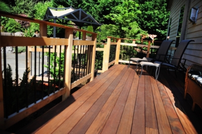 1022 Decking Tigerwood Tigerwood deck and custom handrail by Rick's