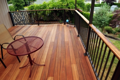1028 Decking Tigerwood Tigerwood deck and handrail