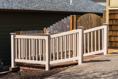 1046 Vinyl Handrails. Clay vinyl railing