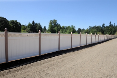 1013 Fencing Vinyl Lattice Top Vinyl lattice top fencing with gothic caps