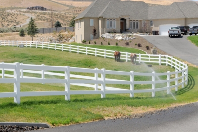 1046 Vinyl Pasture Rail Fencing Ranch rail fencing