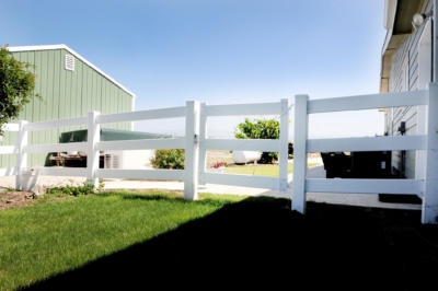 1058 Vinyl Pasture Rail Fencing Pasture rail fence and gate