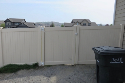 1028 Vinyl Privacy Fencing Tan privacy fence